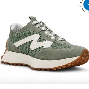 Green and White Sneakers